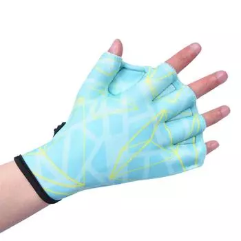 Перчатки для плавания Нескользящие Регулируемые Дышащие и быстросохнущие для мужчин и женщин Дизайн с принтом для L серый