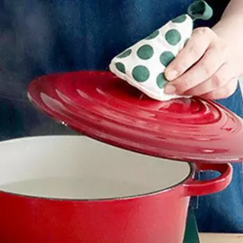 Перчатки для ручек кастрюль 1 пара кухонных варежек для фритюрницы для готовки жаропрочные чехлы для захвата крышек горячих кастрюль для микроволновых сковородок зелёный