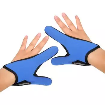 Перчатки для рыбалки 2 пальца дышащие перчатки носимые противоскользящие перчатки защита пальцев для рыбалки охота водонепроницаемые синий