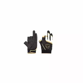 Перчатки для рыбалки Marukyu TR-01 3-Cut M, черные/золотые