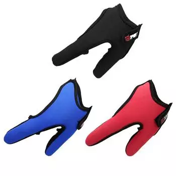 Перчатки для рыбалки с большим и указательным пальцами, перчатки с двумя пальцами, защитная перчатка для двух пальцев, перчатка для заброса black-Left