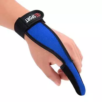 Перчатки для рыбалки с защитой одного пальца, открытые кончики пальцев, для рыбалки, серфинга, нескользящие, регулируемые, эластичные, инструмент для морской рыбалки синий