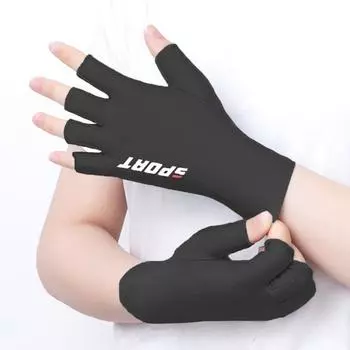 Перчатки для рыбалки с защитой от ультрафиолета для мужчин и женщин, солнцезащитные, противоскользящие, весна-лето, ледяные, дышащие, для велоспорта, для рыбалки чёрный