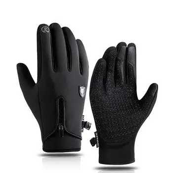 Перчатки для рыбалки водонепроницаемые нескользящие с сенсорным экраном для занятий спортом на открытом воздухе велоспортом катание на лыжах ветрозащитные перчатки для рыбалки унисекс M