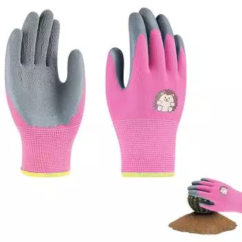 Перчатки для садоводства Детские прочные водонепроницаемые перчатки для садовых работ Нескользящие детские защитные перчатки для работы на дворе Портативные садовые принадлежности