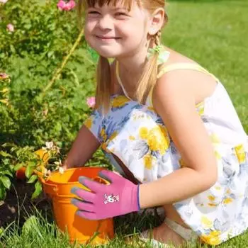 Перчатки для садоводства Yousheng, 1 пара, детские, противоскользящие, с устойчивым захватом, износостойкие, устойчивые к проколам, дышащие, защитные перчатки для работы во дворе для малышей L синий