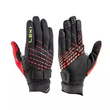 Перчатки для скалолазания LEKI Ultra Trail Breeze Shark S 1300517 BK/красный (897)