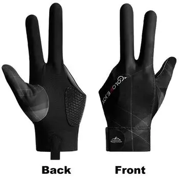 Перчатки для снукера с тремя пальцами, нескользящие, перчатки для бильярда, для левой/правой руки, универсальные аксессуары для бильярдного спорта