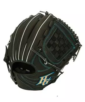 Перчатки для софтбола High Gold серии ROOKIES, черные, левые, размер для правого броска, для учеников 5-го класса начальной школы и мальчиков HI-GOLD RKG-1313 L-LL (Цель чёрный