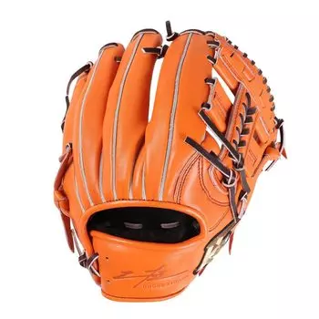 Перчатки для софтбола Kigoku SR оранжевые x D коричневые для второго питчера LH HI-GOLD OKG-3104 для бейсмена/шортстопа, для правой руки