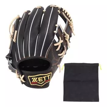 Перчатки для софтбола ZETT для инфилдеров, бейсбольные перчатки Junior Prostatus Imamiya, модель для мальчиков BJGP70866-1932 (Черный/LL/Jr) чёрный