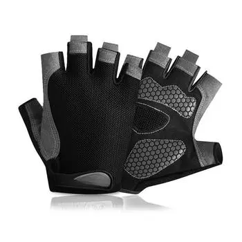 Перчатки для спортзала, фитнес-тренировочные перчатки без пальцев для мужчин и женщин, спортивные перчатки для бодибилдинга для езды на велосипеде, противоскользящие дышащие S