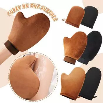 Перчатки для тела с лосьоном для домашних девочек, быстросохнущие двухслойные плюшевые перчатки с завязками, ленивые в использовании. One Size