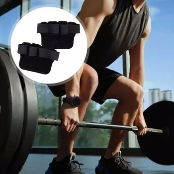 Перчатки для тяжелой атлетики для мужчин и женщин, перчатки для тренировок из коровьей кожи, захваты для тяжелой атлетики, двухслойная защита ладоней, аксессуары для фитнеса темно-серого