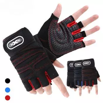 Перчатки для тренировок для мужчин и женщин, перчатки для тяжелой атлетики в тренажерном зале с поддержкой запястья, полная защита ладони, дополнительные ручки M