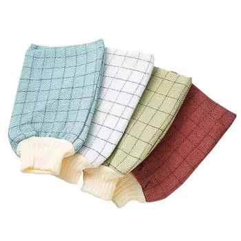 Перчатки для ванны Массажные перчатки для ванны Полотенце для спа Пена для пилинга Удаление омертвевшей кожи Аксессуары для душа белый