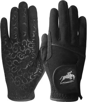 Перчатки для верховой езды Четыре сезона Двуручные перчатки для верховой езды Женские перчатки для молодых девушек Идеально подходят для езды на велосипеде Садоводство SML Женские (Черный, 20)