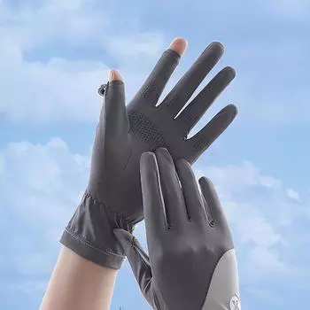 Перчатки для защиты от солнца, солнцезащитные, дышащие, анти-УФ охлаждающие перчатки из ткани, для езды на велосипеде на открытом воздухе
