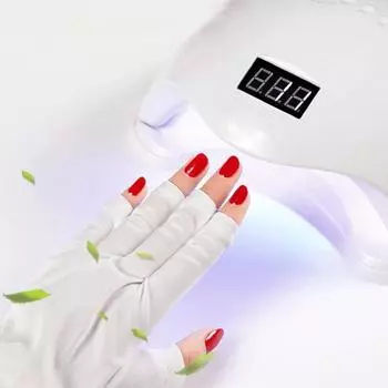 Перчатки для защиты от ультрафиолета, перчатки с открытым носком, анти-УФ-защита, солнцезащитный крем, защитный щит, инструменты для сушки ногтей 1