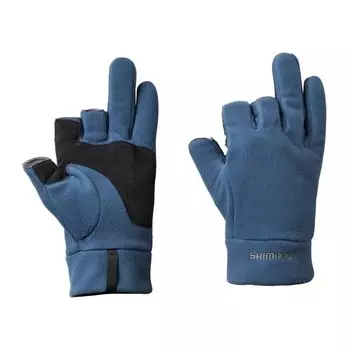 Перчатки флисовые Windstopper 3 сине-серые M [Shimano] Gore-Tex GL-031W