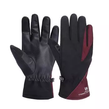 Перчатки GOLDEN CAMEL для активного отдыха для мужчин и женщин, зима 2023 года, противоскользящие, бархатные, утолщенные, ветрозащитные, для катания на лыжах, для сенсорного экрана, холодные перчатки S