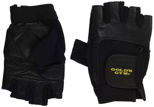 Перчатки GYM EX Leather G3403 Размер M Изготовлены из кожи, которая облегает ваши руки. Жим штанги лежа. Сгибание рук. Золотые перчатки для тренировок в спортзале. чёрный