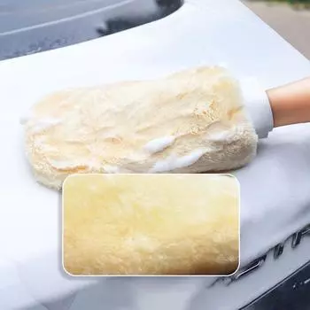 Перчатки из микрофибры для мытья автомобиля, имитация шерсти, мягкие утолщенные перчатки для чистки автомобиля, двусторонние водонепроницаемые перчатки, принадлежности для мытья