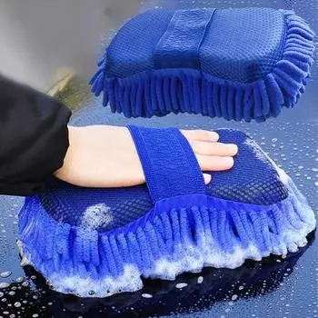 Перчатки из суперфибры Моделирование Губка для мытья автомобиля Детали ухода за автомобилем Чистка щеткой Губка для автомобиля Перчатки доступны с обеих сторон Автозапчасти