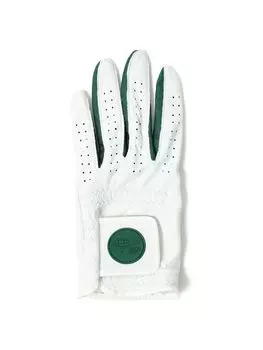 Перчатки Кожаные перчатки из овчины с тисненым логотипом ЗЕЛЕНЫЕ L [Beams Golf] МУЖСКИЕ (Левая рука) (23-24) зелёный
