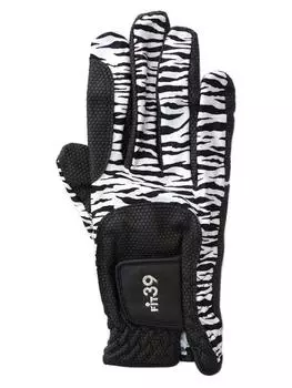 Перчатки Mic Golf 39 FIT39 унисекс размер L (МИКРОФОН ГОЛЬФ) MGF-220N Праворукий (для левшей) Зебра/Черный