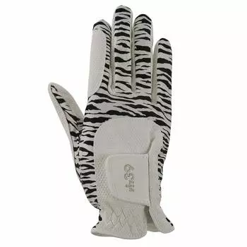 Перчатки Mic Golf 39 FIT39 унисекс размер S (МИКРОФОН ГОЛЬФ) MGF-220N Праворукий (для левшей) Зебра/Белый