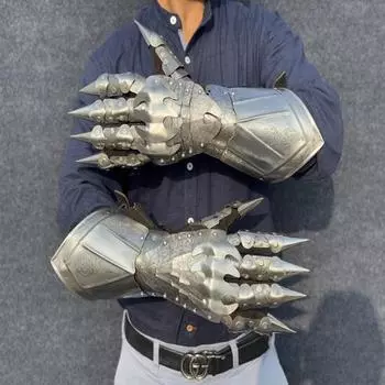 Перчатки Nazgul Перчатки Dark Fantasy Nazgul Носимые перчатки Идеально подходят для LARP, Ultimate Cosplay, Roleplay, Halloween, Лучший подарок