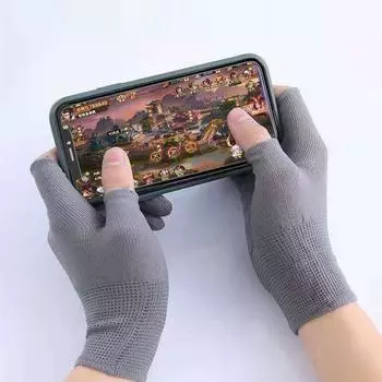 Перчатки нейлоновые с двумя и пятью пальцами для защиты женских рабочих перчаток чёрный