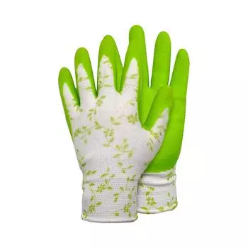 Перчатки Pleneal Gardening для женщин и мужчин - дышащие перчатки для сада с захватом, рабочие перчатки, средний размер подходит большинству One Size зелёный