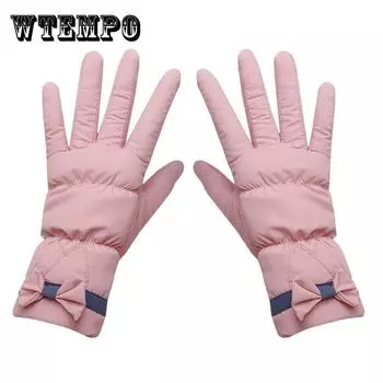 Перчатки плюс бархатные утолщенные теплые и холодные защитные перчатки для милых девушек, ветрозащитные, водонепроницаемые, с сенсорным экраном, корейская версия, велосипедные перчатки для женщин кофейный