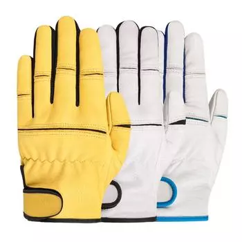 Перчатки по охране труда Кожаные износостойкие овчины Защита для охоты Ремонт машин Защита безопасности водителя мотоцикла S