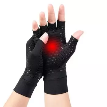 Перчатки Ryohin Lab Gaming, поддержка запястья и пальцев, компрессионные, впитывающие пот, быстросохнущие, сохраняющие тепло, перчатки без пальцев для обеих рук, черные, 1 пара чёрный