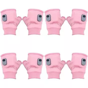 Перчатки с электроподогревом, ветрозащитные перчатки без пальцев, мужские и женские, зимние, обязательные (розовый)