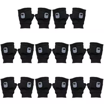 Перчатки с электроподогревом, ветрозащитные перчатки без пальцев, мужские и женские, зимние, обязательные (черный)