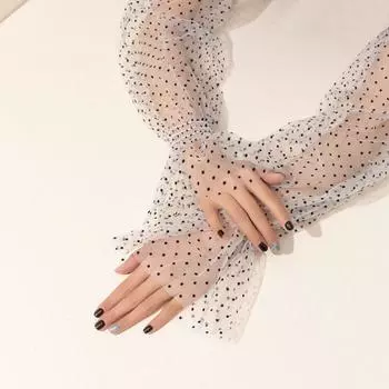 Перчатки с длинным рукавом Рукава из ледяного шелка с защитой от УФ-лучей Солнцезащитный рукав Кружевные согревающие руки Чехол для защиты от солнца C