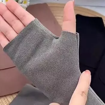 Перчатки с карманами и полупальцами, теплые осенние и зимние перчатки для езды на велосипеде, перчатки для письма в студенческом стиле с карманами