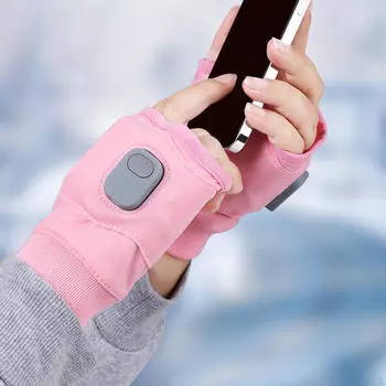 Перчатки с подогревом без пальцев, 3 уровня регулировки, грелки для рук для работы, пешего туризма, верховой езды чёрный