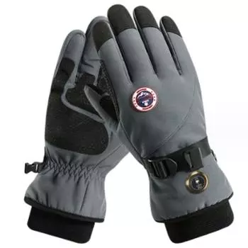 Перчатки с подогревом для мужчин и женщин, зимняя езда, электромобиль, мотоцикл, теплые, перезаряжаемые, с подогревом, водонепроницаемые, износостойкие, грелки для рук M чёрный