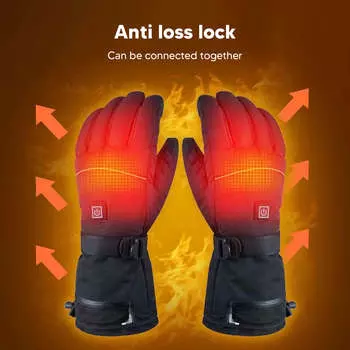 Перчатки с подогревом от USB, 3 температурных режима, водонепроницаемые, ветрозащитные, сохраняющие тепло, электрические нагревательные варежки