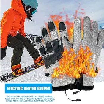 Перчатки с подогревом USB для езды на мотоцикле, катания на сноуборде, походов, водонепроницаемые, сенсорные, зимние перчатки для сноуборда, перчатки для согрева рук M