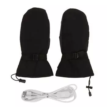 Перчатки с подогревом, USB-перчатки с электроподогревом, водонепроницаемые, ветрозащитные, сохраняющие тепло перчатки для катания на лыжах, подледной рыбалки, езды на мотоцикле S