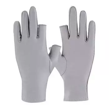 Перчатки с полупальцами, анти-ультрафиолетовые перчатки для вождения, летние тонкие полупальцевые эластичные солнцезащитные перчатки из ледяного шелка 18.5*8cm