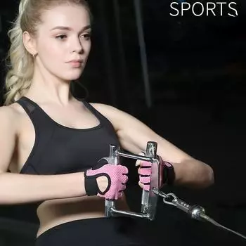 Перчатки с полупальцами для фитнеса, женские тренировочные гантели для тренажерного зала, йоги, противоскользящие спортивные перчатки с бабочкой для велоспорта, дышащая тонкая сетка S чёрный