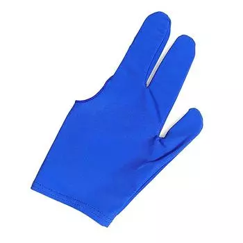 Перчатки с тремя пальцами, перчатки для бассейна, левая рука, средний размер, принадлежности для бильярда, гладкие бильярдные перчатки Guanti, снукер, бильярдные перчатки синий