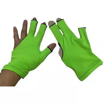 Перчатки с тремя пальцами, перчатки для бассейна, левая рука, средний размер, принадлежности для бильярда, гладкие бильярдные перчатки Guanti, снукер, бильярдные перчатки чёрный